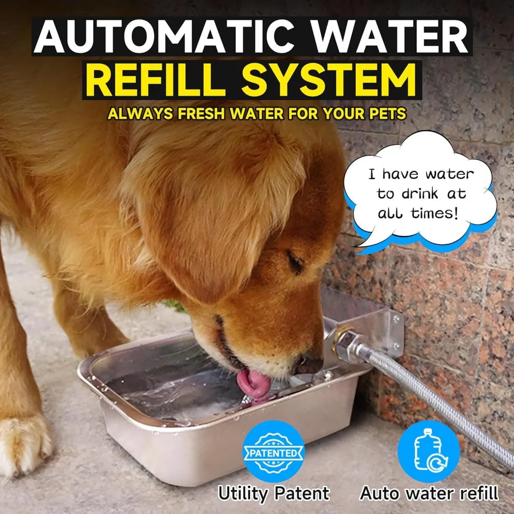 Automatic Dog Waterer 3L Stainless Steel Auto Fill For Pets