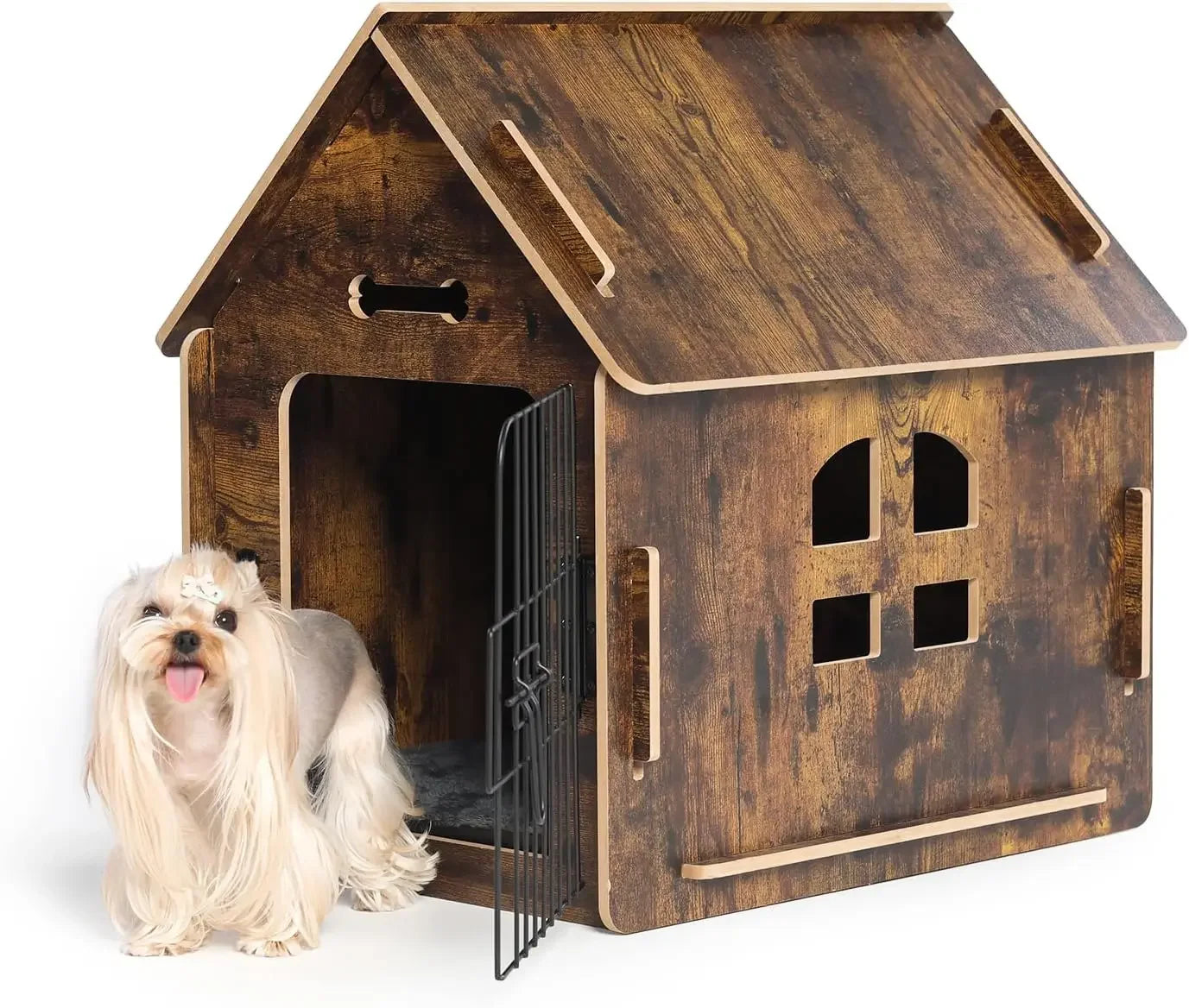 Cozy Wooden Indoor Dog House For Small Pets And Cats
