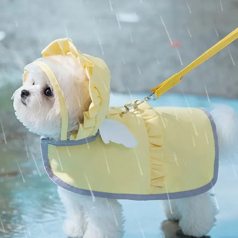 Angel Raincoat For Dogs Waterproof Poncho Style Small Dogs