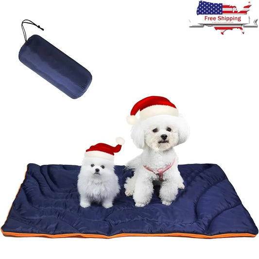 Large Waterproof Dog Mat Portable Travel Cushion Roll Up