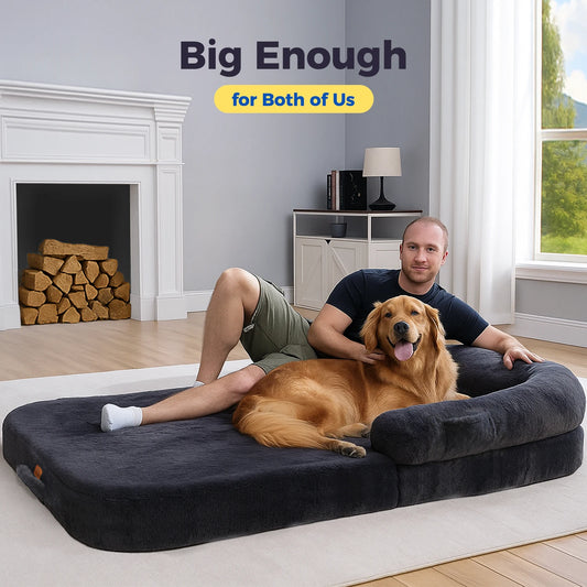 Foldable Portable Dog Bed Mat Machine Washable Easy Care