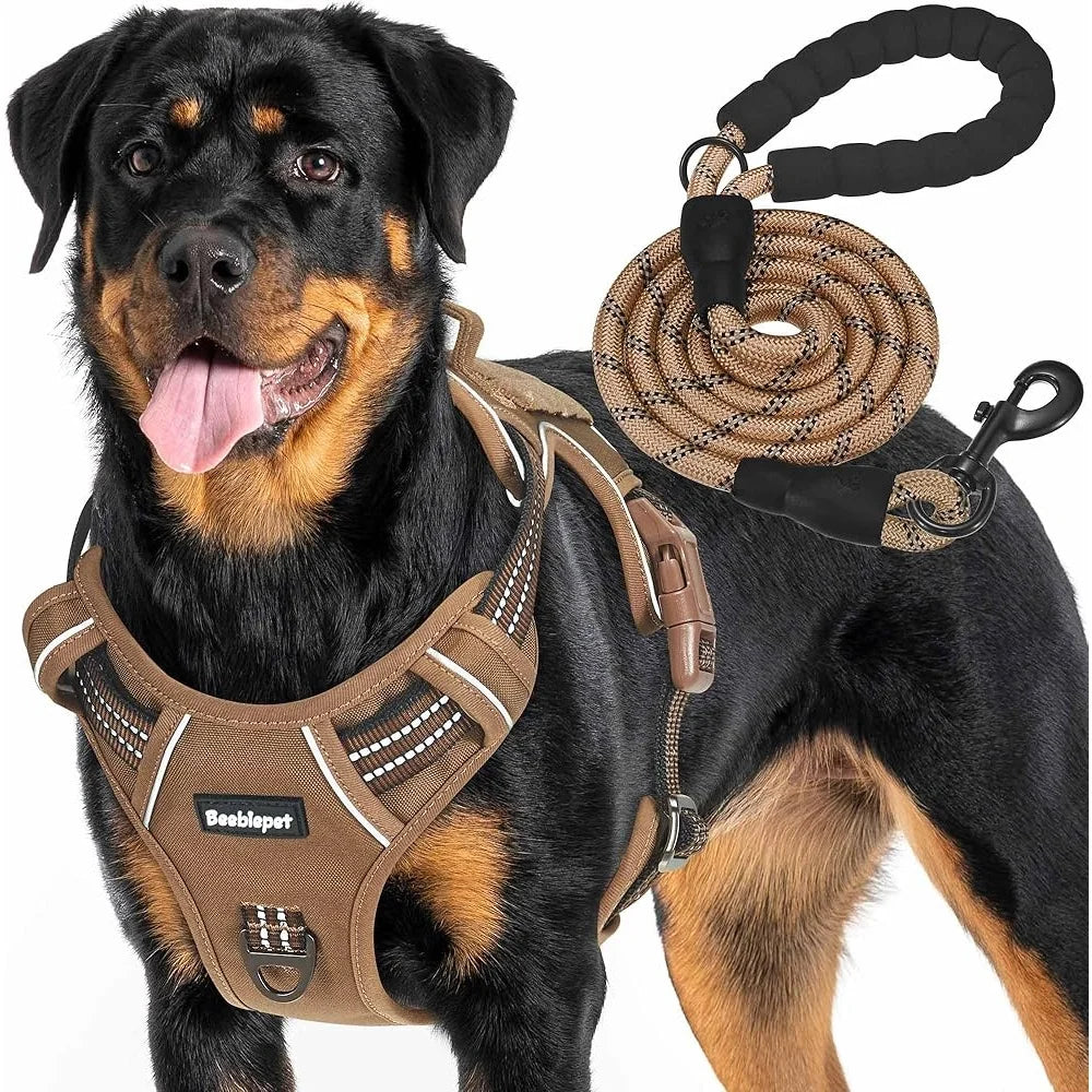 Heavy Duty Tactical Dog Harness No Pull Reflective Molle