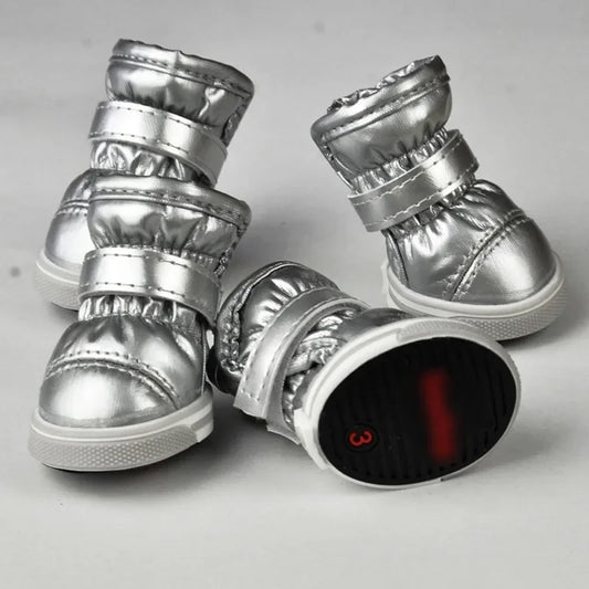 Winter Warm Dog Shoes Small Dogs Fleece Waterproof Boots