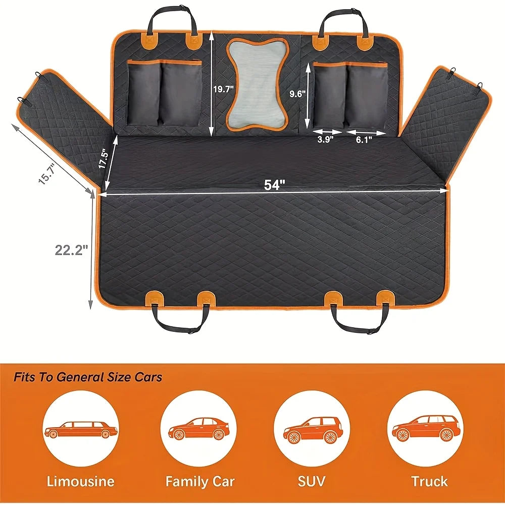 Waterproof 600D Dog Car Seat Cover Hammock Back Seat Cover