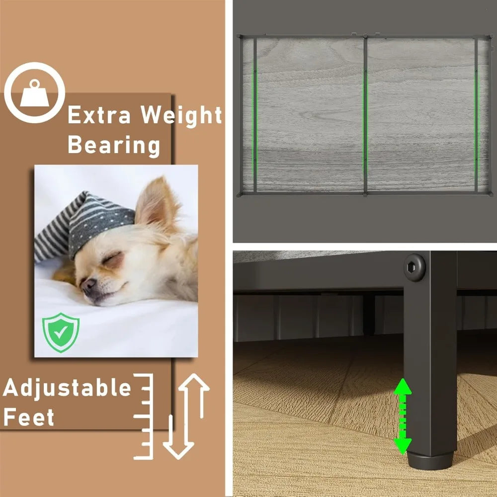 Masterpiece Dog Crate Furniture Heavy Duty 43 Inch Universal Large Corner Dog Crate Indoor Pets Chewproof Durable