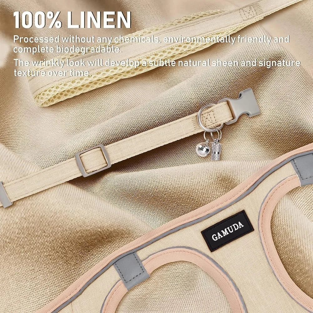 No Pull Step In Pet Harness Leash Collar Set Reflective Soft Mesh Comfortable Vest for Small Dogs and Puppies with Anti-Lost ID Tag