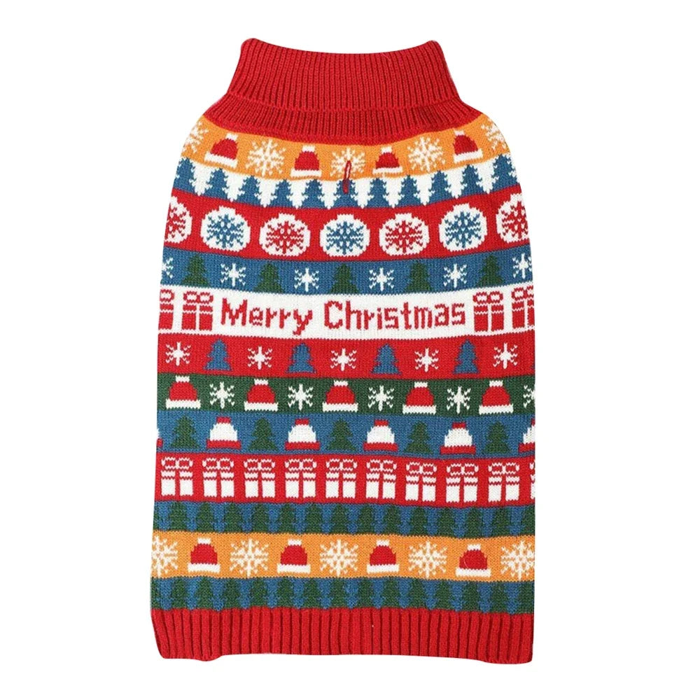 Christmas Puppy Sweater for Small Dogs Winter Warm Knitwear