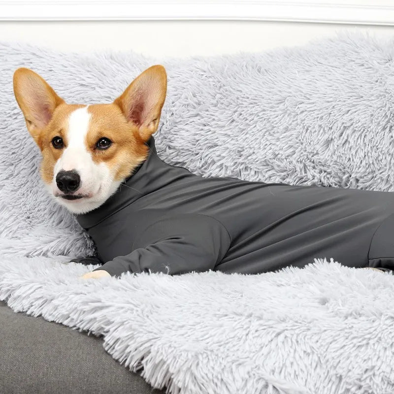 Long Sleeve One Piece Dog Pajamas For Post Surgery Recovery