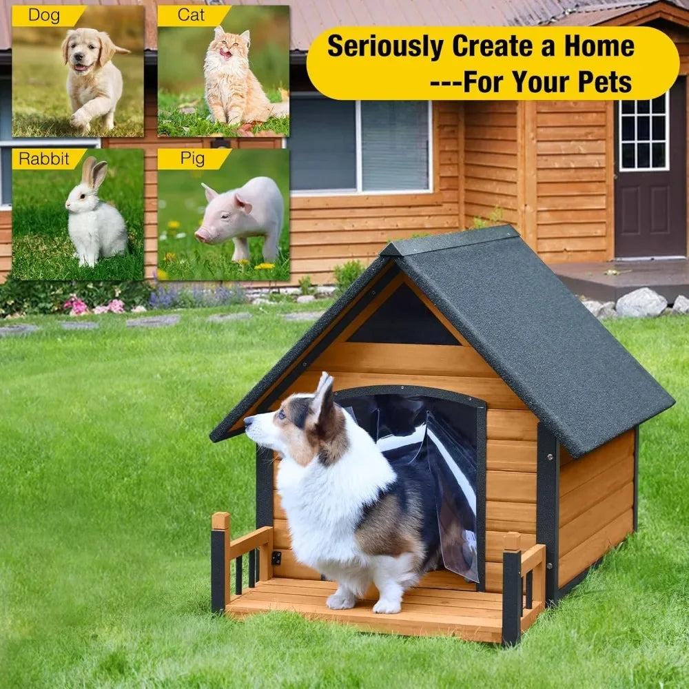 Outdoor Dog House for Large Breed Weatherproof Kennel