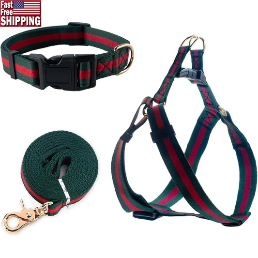Premium Dog Harness Collar Leash Set Adjustable Comfortable Soft Durable Breathable Easy Clean Stylish Design For Dogs