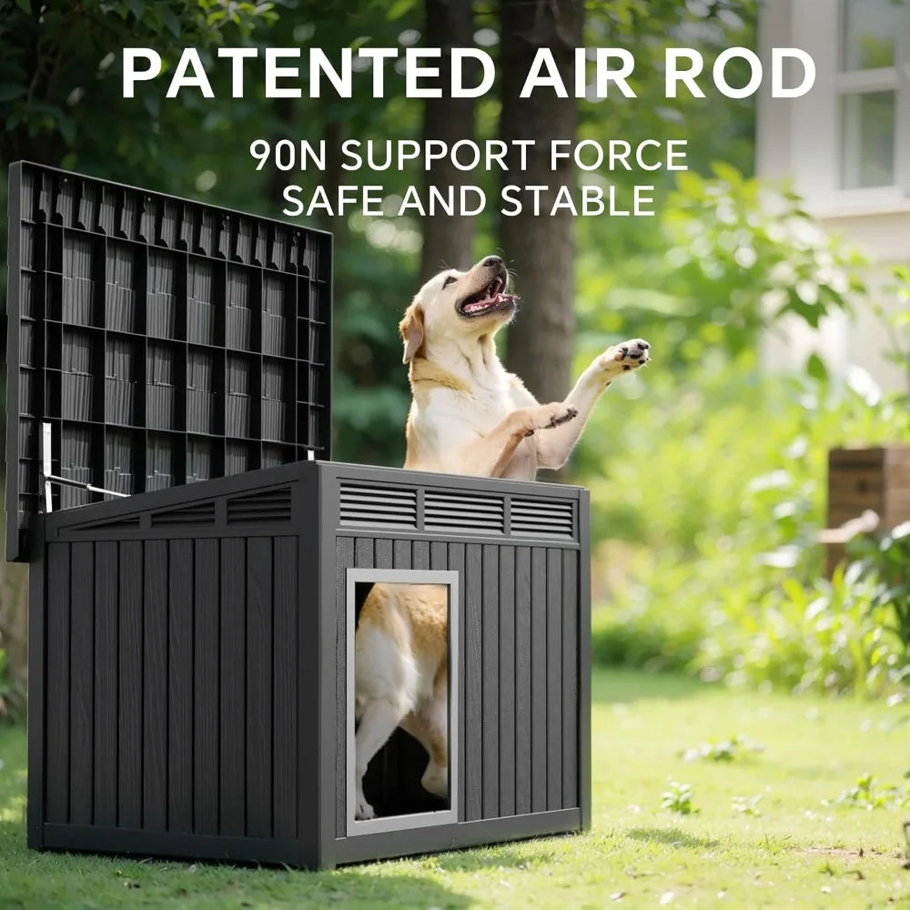 Indoor Outdoor Dog House Weatherproof Roof Removable Floor