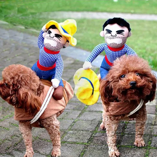 Halloween Party Dog Clothes Funny Cowboy Costume Jacket