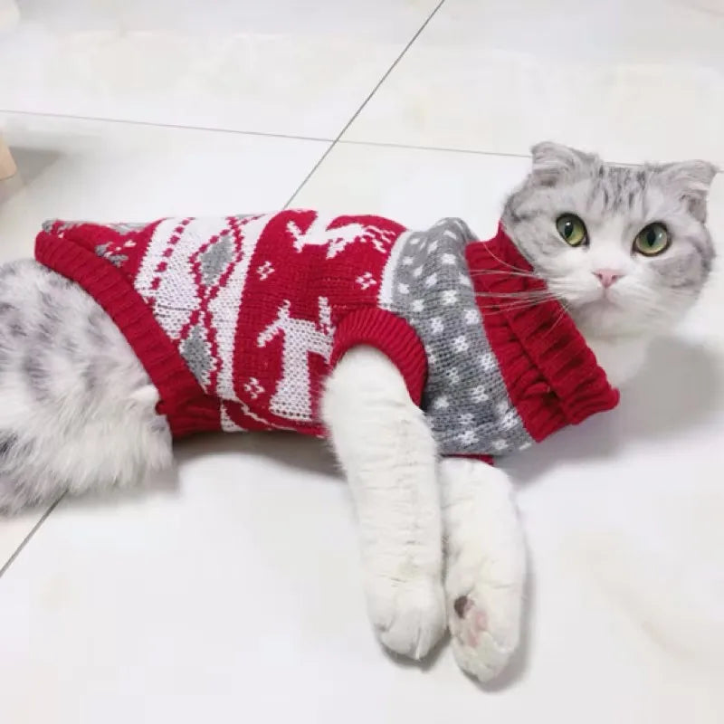 Christmas Pet Dog Sweater XS XXL Warm Autumn Winter Coat