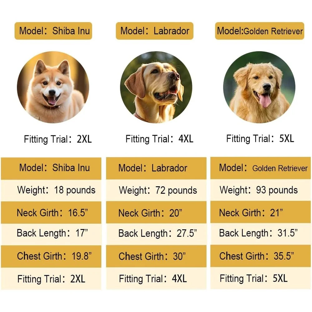 Waterproof Dog Raincoat Reflective Hooded Jacket 6XL