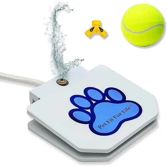 Dog Pedal Water Fountain Step On Sprinkler Giant Tennis Ball