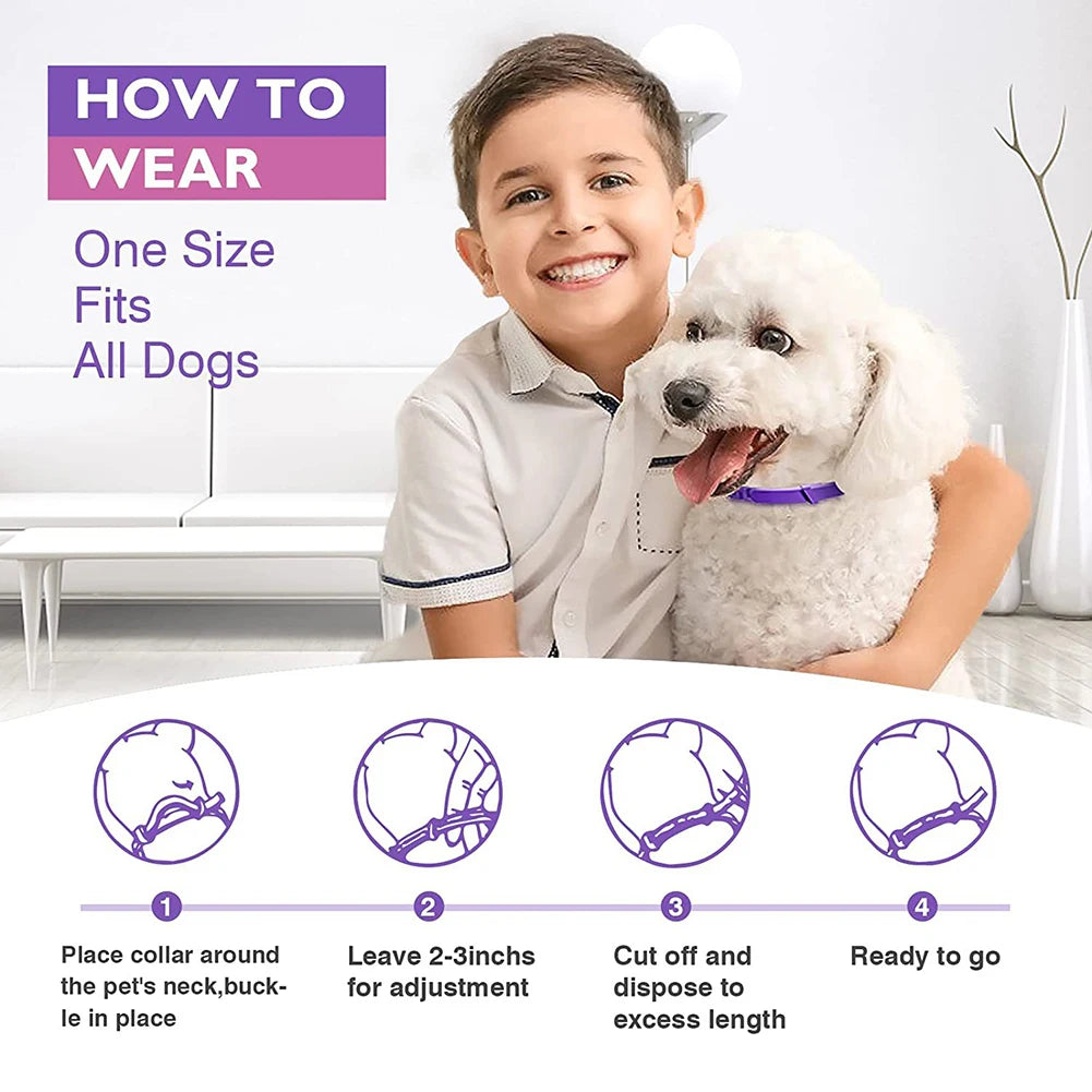 3 Pieces Pack Portable Pet Dog Calming Collars Long Lasting Stress Anxiety Relief Neck Accessories