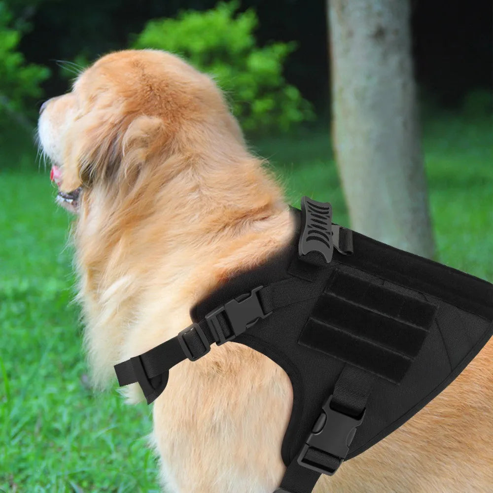 Medium And Large Dog Tactical Vest Nylon Harness Training