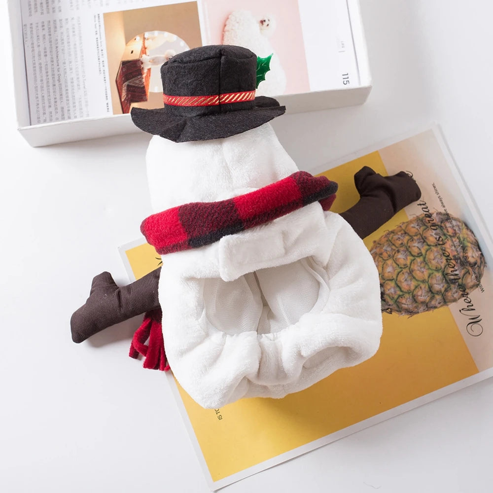 Halloween Snowman Costume For Dogs And Cats Winter Outfit