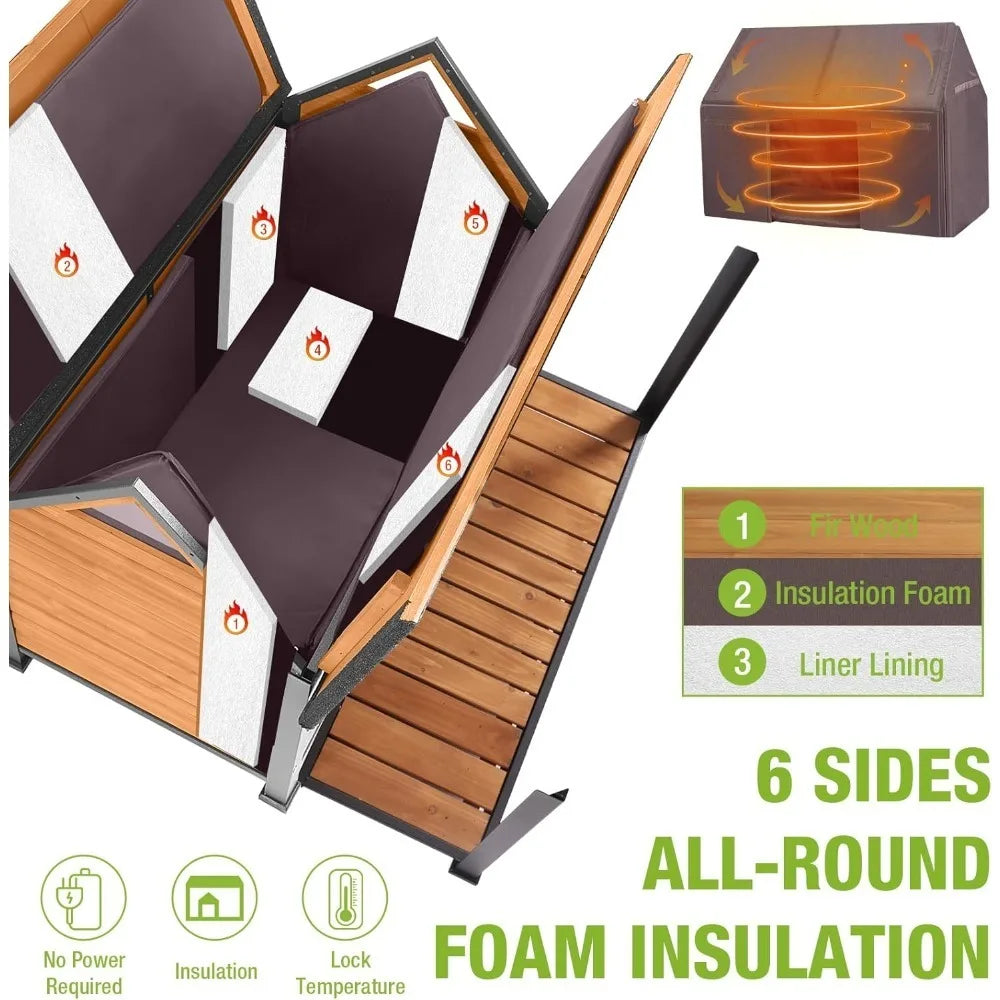 Extra Large Insulated Dog House Large Breed Weatherproof