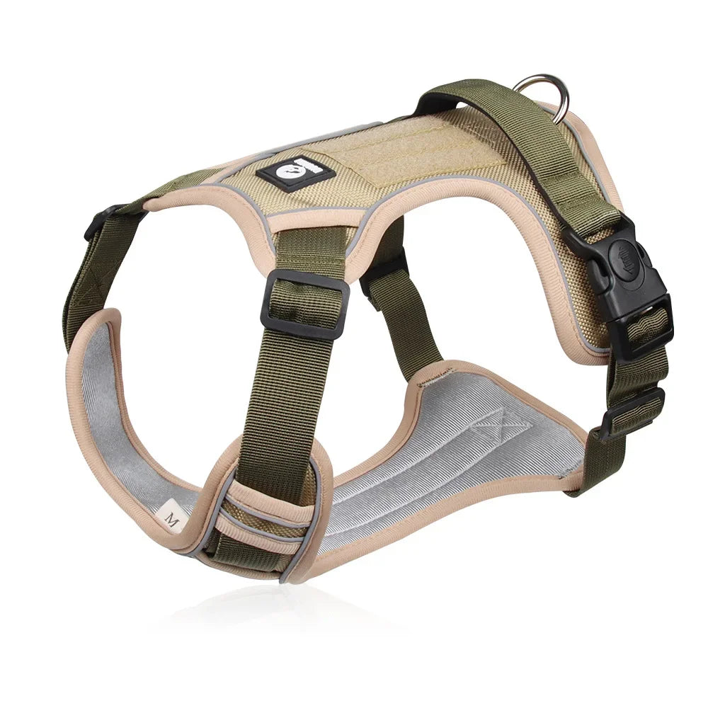 Reflective Tactical Dog Harness Vest for Medium and Large Dogs 1680D Waterproof Oxford Cloth
