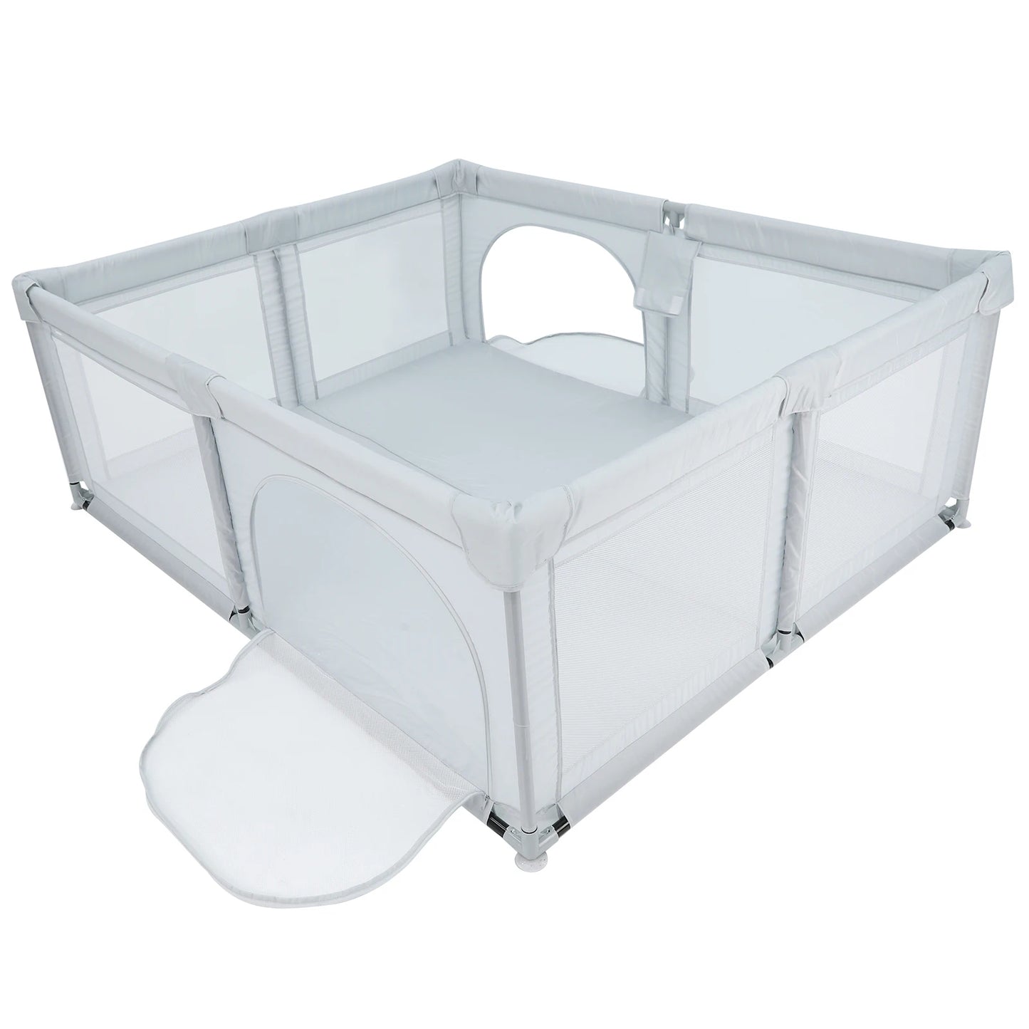 Dog Playpen Indoor Activity Center for Kids with Breathable Mesh Safety Fence