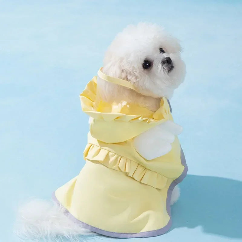 Angel Raincoat For Dogs Waterproof Poncho Style Small Dogs