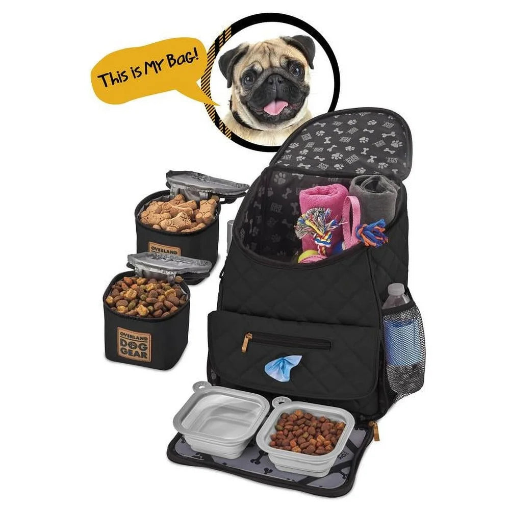 Pet Travel Backpack Organized Luggage for Small Dogs Spacious Design Comfortable Straps Easy Access for Toys Food Water Leash and Waste Bags