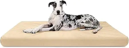 Tough Rip-Stop Orthopedic Rectangle Dog Bed Removable Washable Cover, Solid Orthopedic Foam for XX-Large Dogs 68"x40", Obsidian