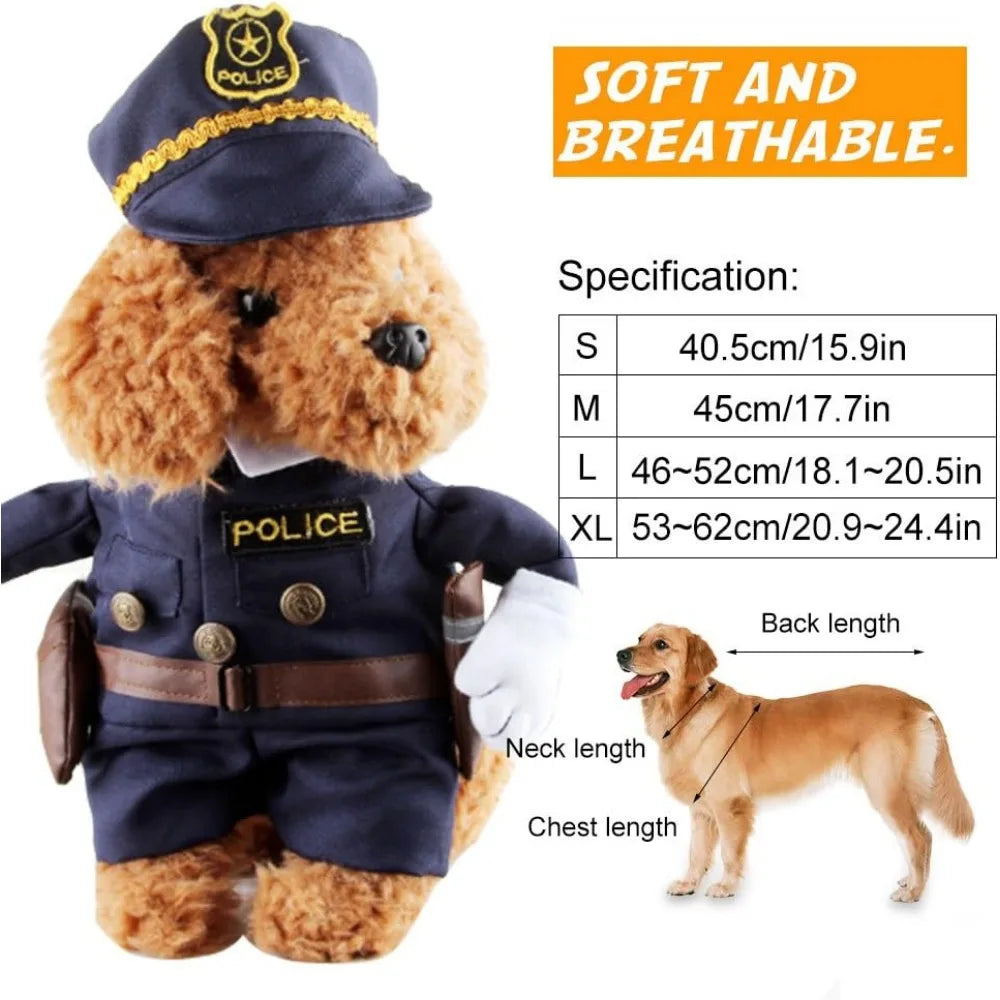 Fdit Pet Costume With Hat For Dogs Cats Halloween Party