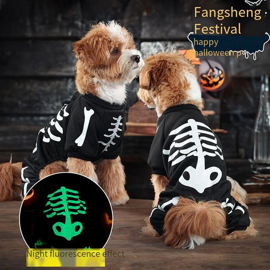 Halloween Dog Costume Night Light Adjustable Bust Comfort