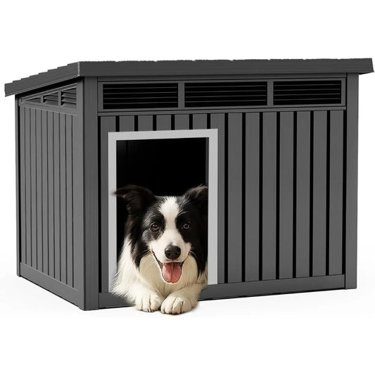 Indoor Outdoor Dog House Weatherproof Roof Removable Floor