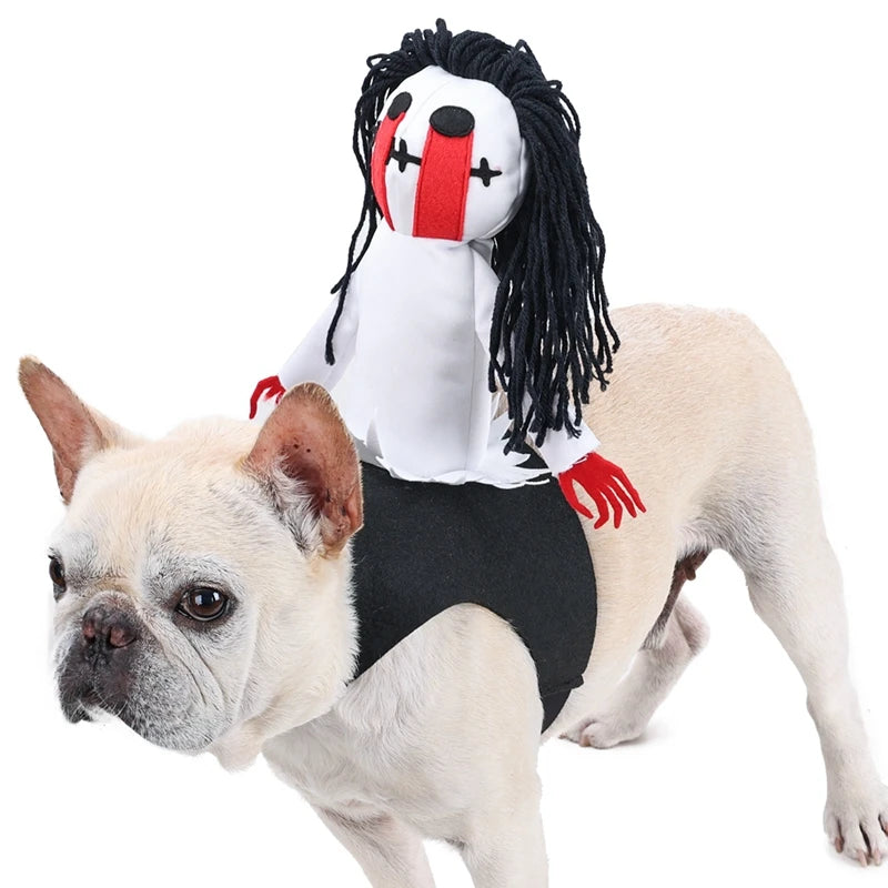 Pet Halloween Costume Knight Ghost Design for Dogs and Cats