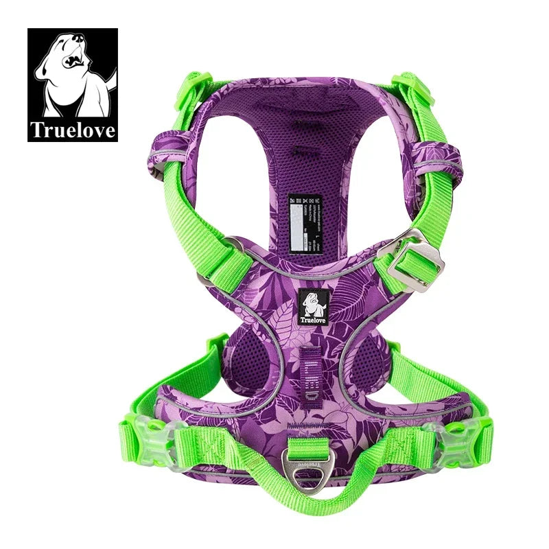 Truelove Explosionproof Dog Harness Camouflage Reflective Nylon Special Edition Upgrade TLH5653 Easy To Adjust