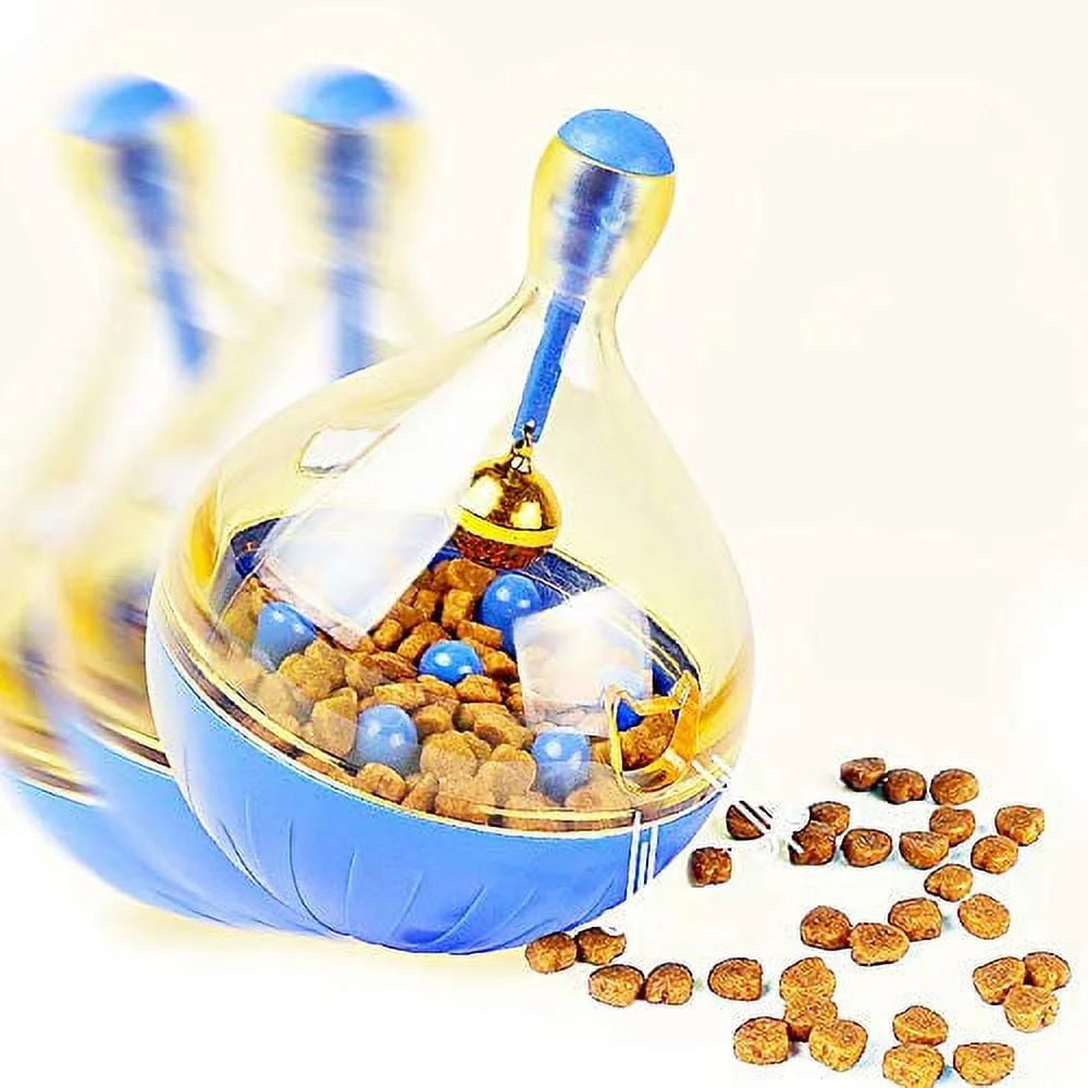 Slow Feeder Toy for Cats and Dogs Interactive Fun Portion Control IQ Tumbler Chewable Food Dispensing Healthy Eating Activity