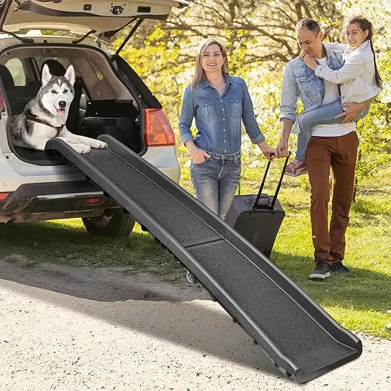 Folding Dog Ramp Car SUV 62 Inches Non Slip Raised Rails