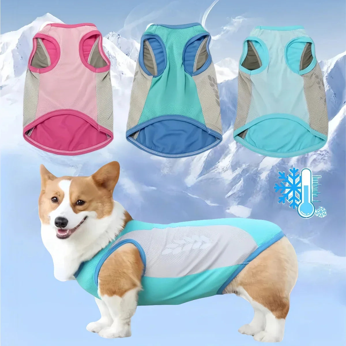 Summer Cooling Vest Dogs Breathable Reflective Quick Dry