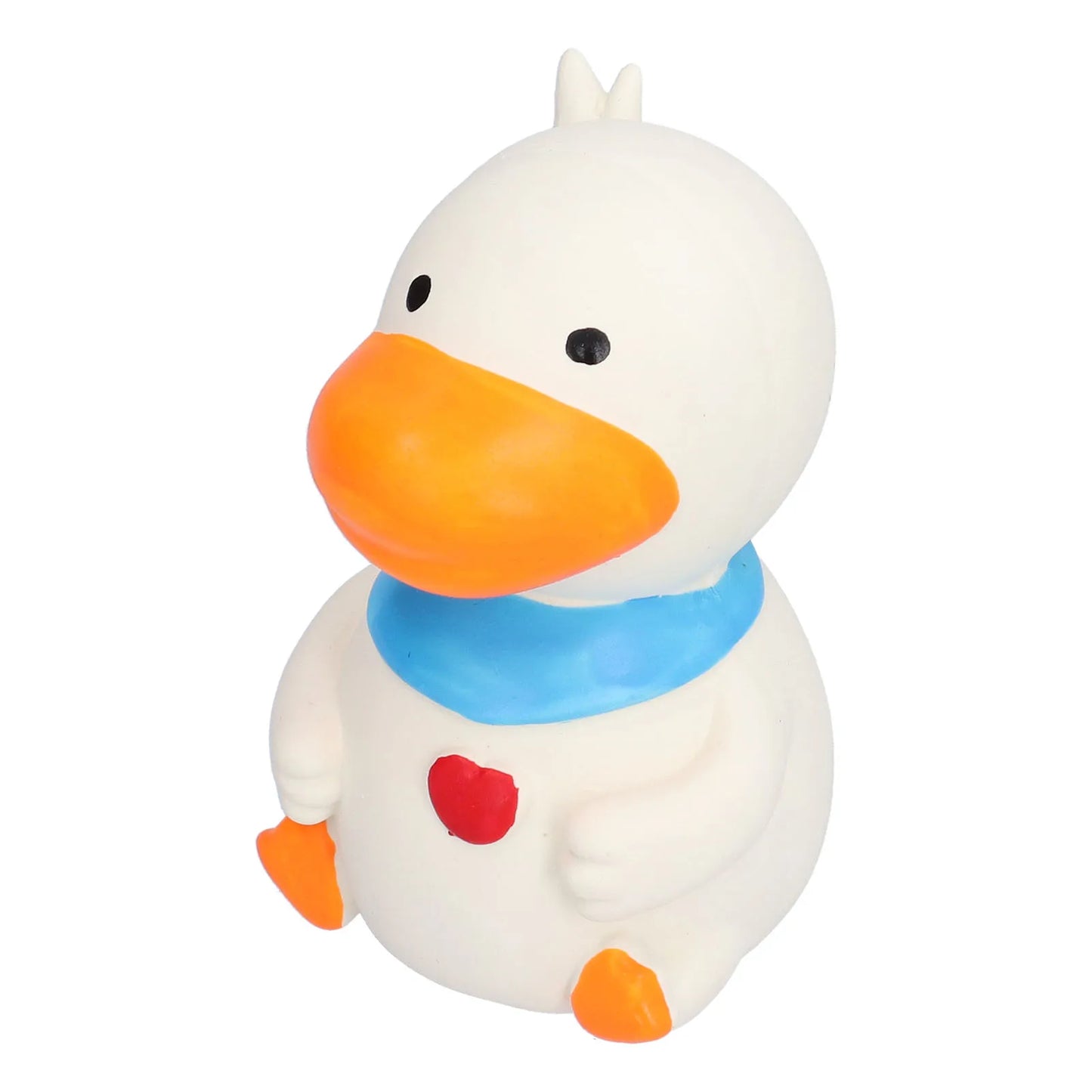 Latex Duck Dog Squeaky Interactive Durable Chew Toy White