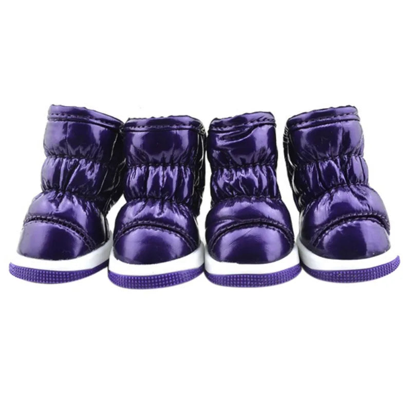 4 Piece Set Waterproof Dog Winter Rain Boots For Small Dogs