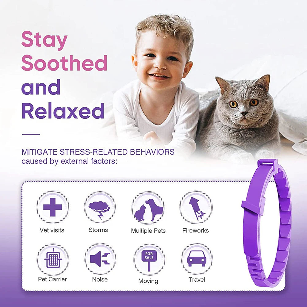 3 Pieces Pack Portable Pet Dog Calming Collars Long Lasting Stress Anxiety Relief Neck Accessories