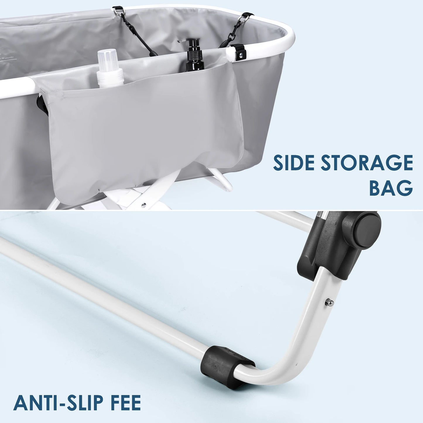 Portable Pet Bathtub Foldable Elevated Small Medium Dog Bath Tubs for Bathing Shower Grooming Washing Pool