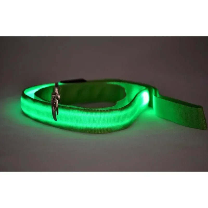 Flashing Dog Leash Rope Harness Collar Electronic Glowing LED Light Safety Accessory for Pets