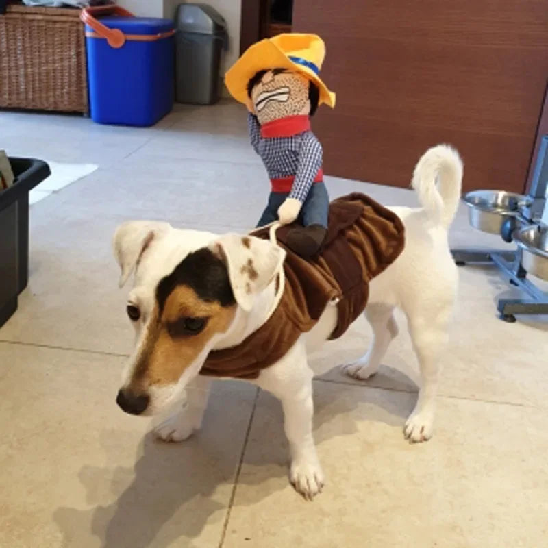 Halloween Party Dog Clothes Funny Cowboy Costume Jacket