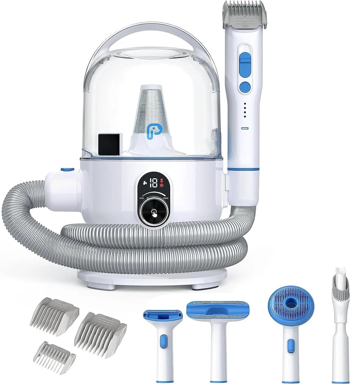 Pet Grooming Vacuum Kit 5 In 1 With 2.0L Dust Cup Low Noise