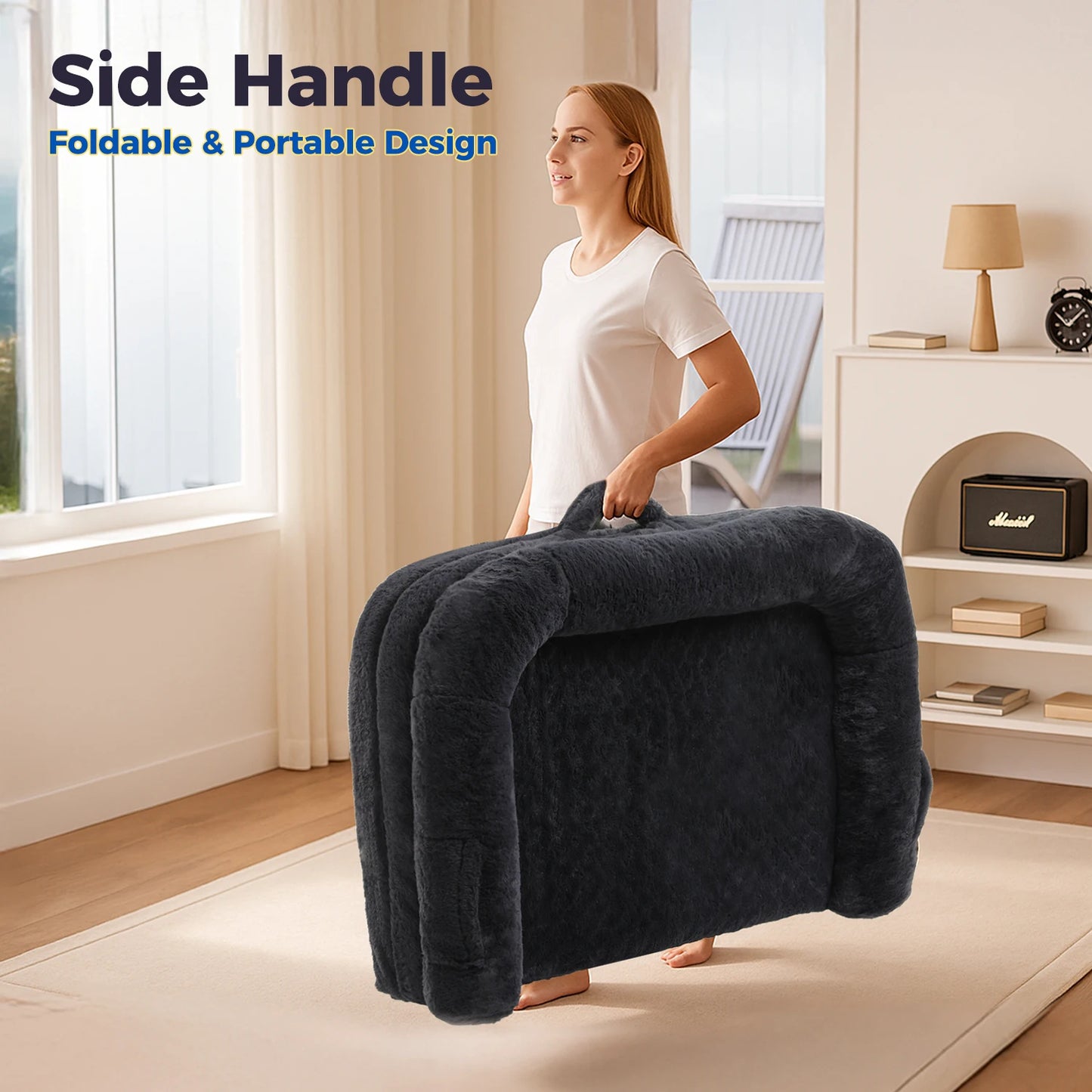 Foldable Portable Dog Bed Mat Machine Washable Easy Care