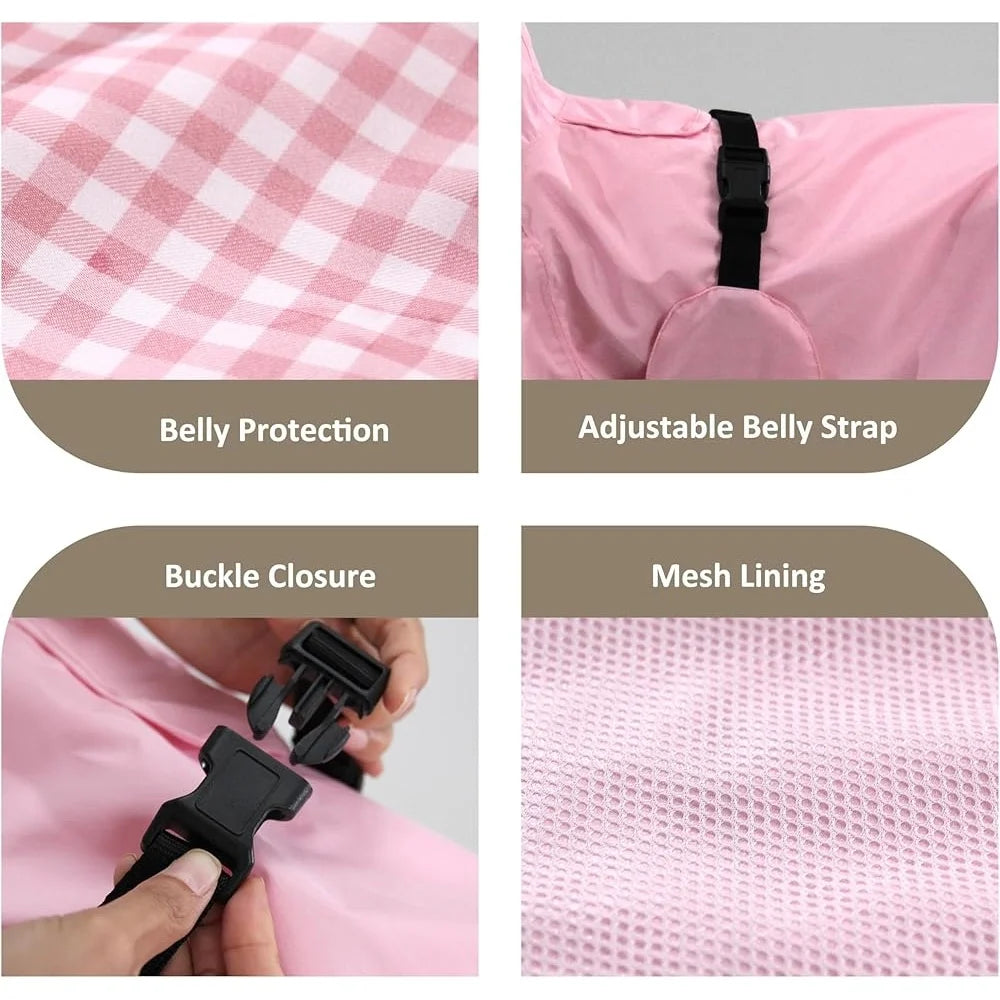 Breathable Waterproof Dog Raincoat With Adjustable Hooded Poncho Leash Hole Reflective Strip For Small Medium Large Pets