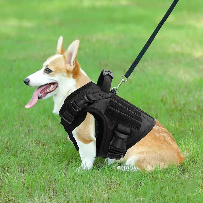 Medium And Large Dog Tactical Vest Nylon Harness Training