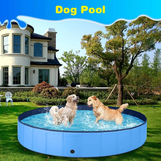 Large Portable Dog Pool and Kids Pool Foldable Tub