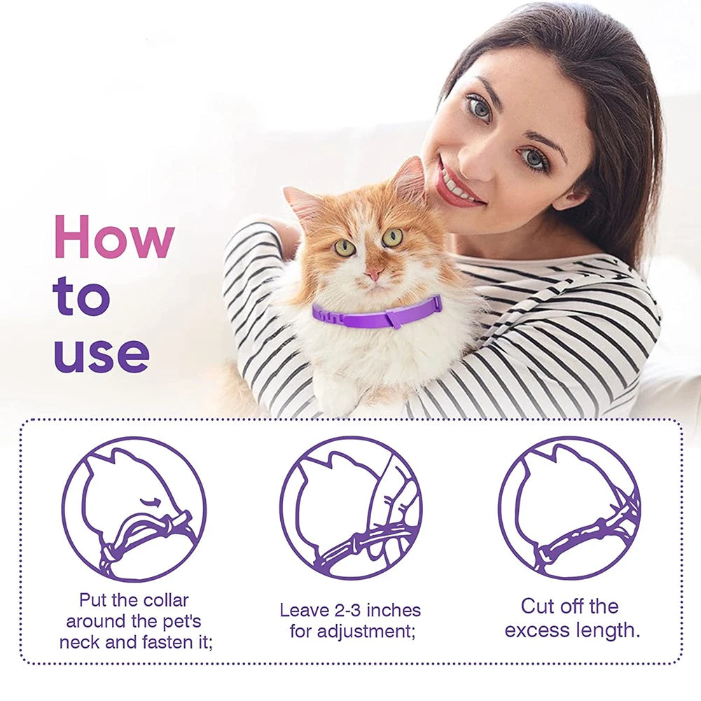 3 Pieces Pack Portable Pet Dog Calming Collars Long Lasting Stress Anxiety Relief Neck Accessories